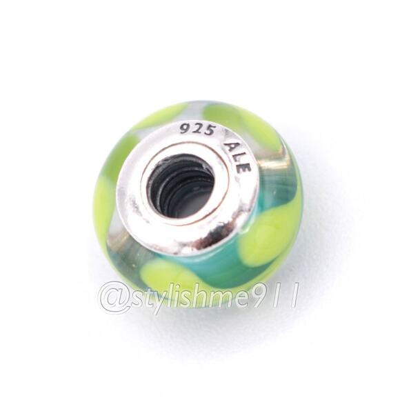 Authentic PANDORA Aqua and Green Swirl Charm - 790673 - Picture 6 of 10